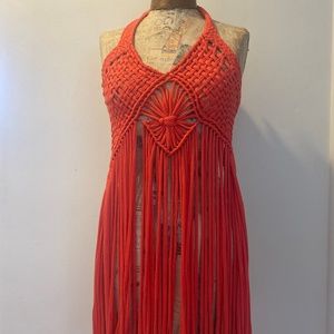 NWOT Crochet Summer Backless Top